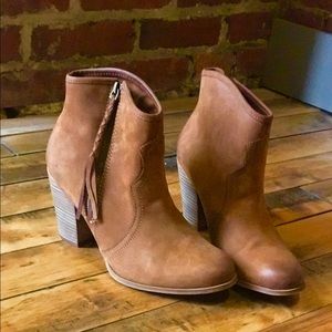 Cognac-colored Aldo ankle booties